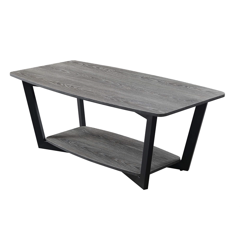 Convenience Concepts Graystone Coffee Table in Driftwood Gray Wood Finish
