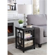 Convenience Concepts Town Square End Table in Black Wood Finish