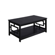 Convenience Concepts Town Square Coffee Table in Black Wood Finish