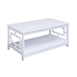 Convenience Concepts Town Square Coffee Table in White Wood Finish