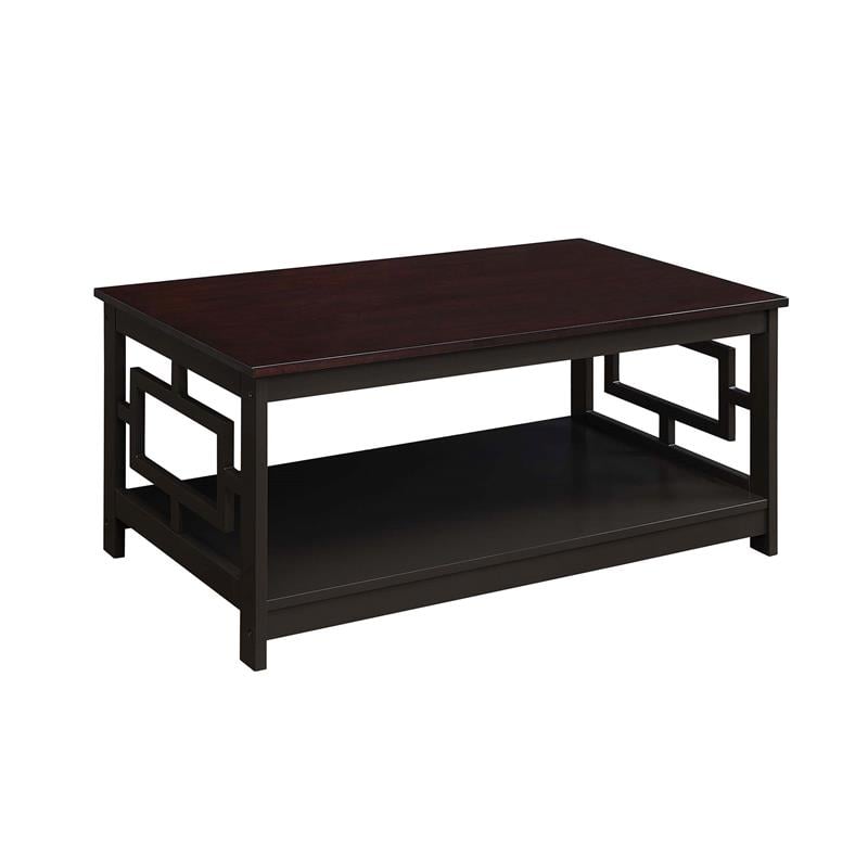 Convenience Concepts Town Square Coffee Table in Espresso Wood Finish