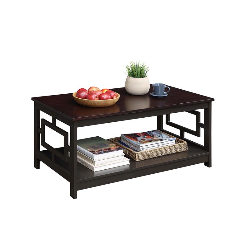 Convenience Concepts Town Square Coffee Table in Espresso Wood Finish