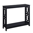 Convenience Concepts Town Square Console Table in Black Wood Finish