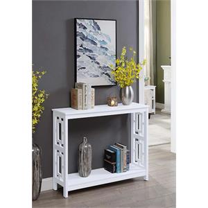 convenience concepts town square console table in white wood finish