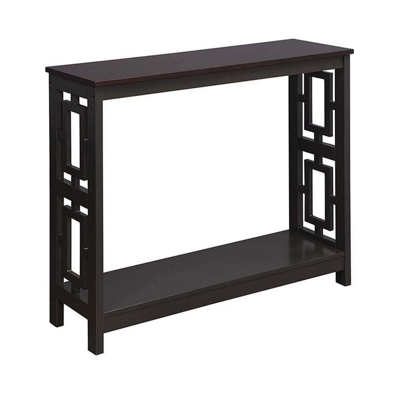 Convenience Concepts Town Square Console Table in Espresso Wood Finish