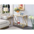 Convenience Concepts St. Andrews Console Table in Gold Metal Frame