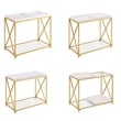 Convenience Concepts St. Andrews Console Table in Gold Metal Frame