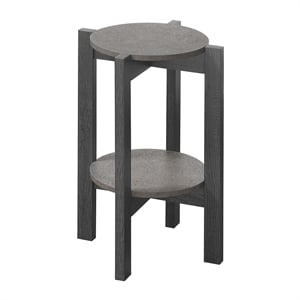 Convenience Concepts Newport Medium Plant Stand in Gray Wood Finish