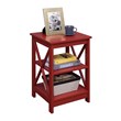 Convenience Concepts Oxford Square End Table in Red Wood Finish