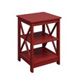 Convenience Concepts Oxford Square End Table in Red Wood Finish