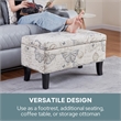 Convenience Concepts Designs4Comfort Winslow Storage Ottoman in Dark Blue Fabric