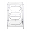 Convenience Concepts Omega Chrome End Table in Clear Glass with Chrome Frame