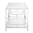 Convenience Concepts Omega Chrome Coffee Table in Clear Glass and Chrome Frame