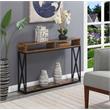 Convenience Concepts Tucson Deluxe 2 Tier Console Table in Tobacco Wood Finish