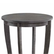 Convenience Concepts American Heritage Round End Table in Gray Wood Finish