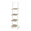 Convenience Concepts Designs2Go Four-Tier Ladder Bookshelf in White Metal Frame