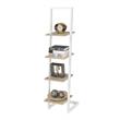 Convenience Concepts Designs2Go Four-Tier Ladder Bookshelf in White Metal Frame