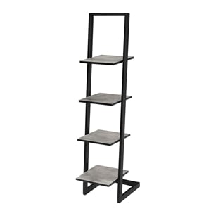 Convenience Concepts Designs2Go Four-Tier Ladder Bookshelf in Espresso Metal