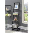 Convenience Concepts Designs2Go Four-Tier Ladder Bookshelf in Espresso Metal