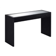 Convenience Concepts Northfield Mirrored Console Table in Black Wood Finish