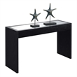 Convenience Concepts Northfield Mirrored Console Table in Black Wood Finish