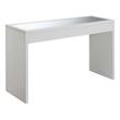 Convenience Concepts Northfield Mirrored Console Table in White Wood Finish