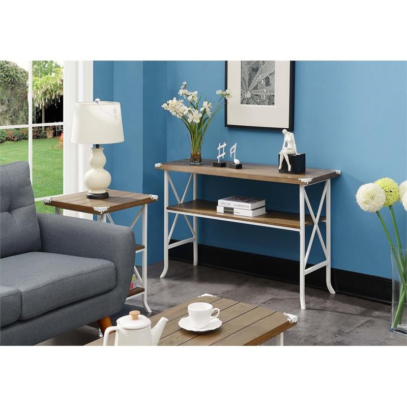 Convenience Concepts Brookline Console Table in Caramel Wood Finish