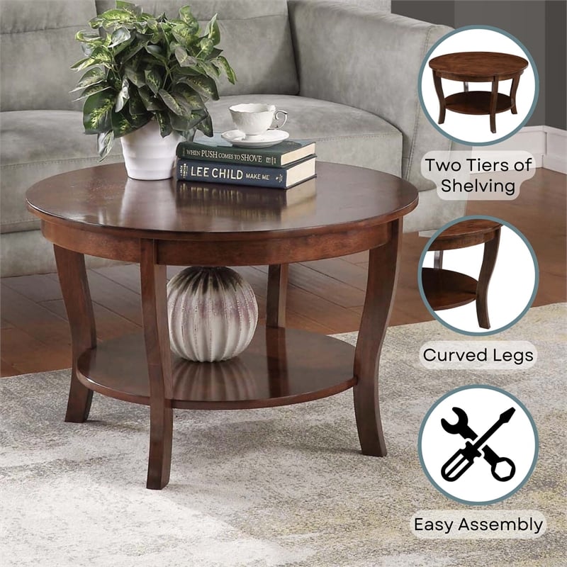 Convenience Concepts American Heritage Round Coffee Table 30