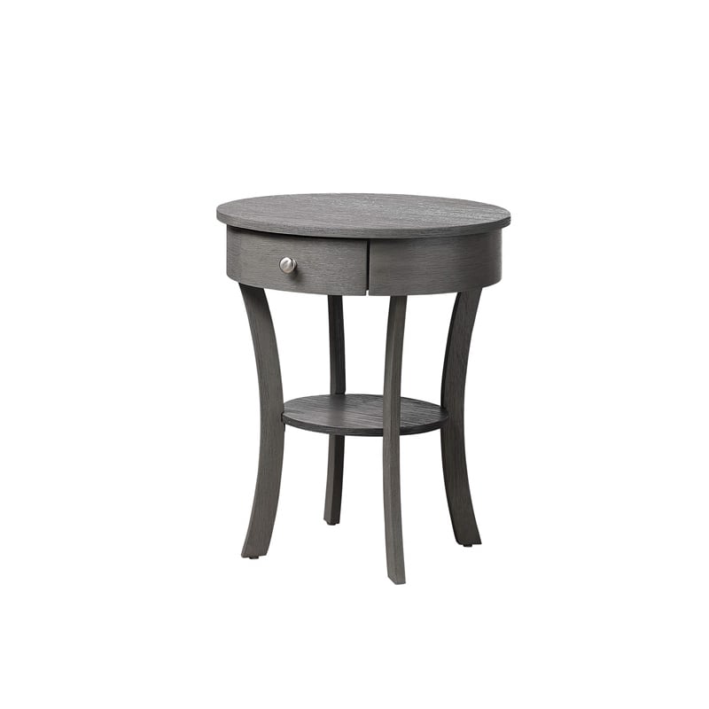 Convenience Concepts Classic Accents Schaffer End Table in Gray Wood Finish