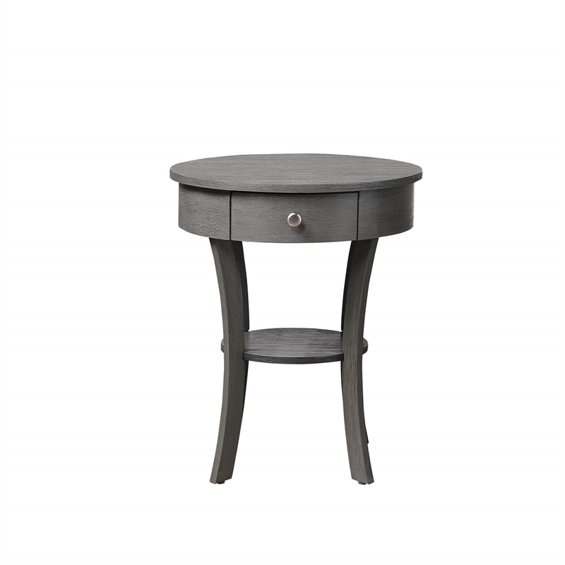 Convenience Concepts Classic Accents Schaffer End Table in Gray Wood Finish