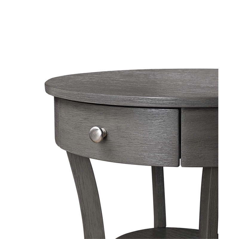 Convenience Concepts Classic Accents Schaffer End Table in Gray Wood Finish