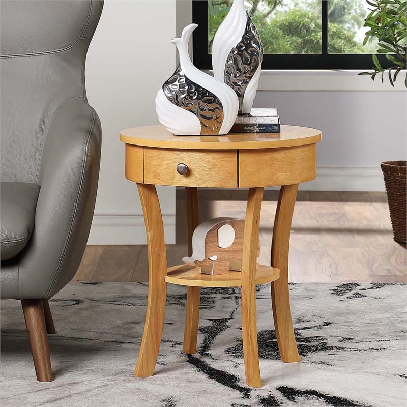 Convenience Concepts Classic Accents Schaffer End Table in Vanilla Wood Finish