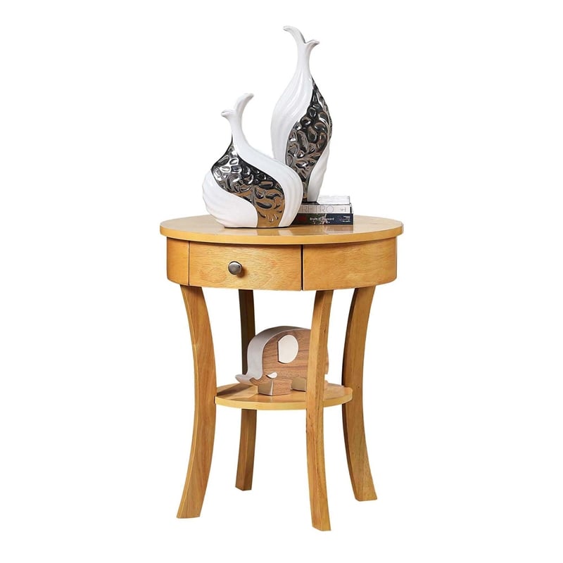 Convenience Concepts Classic Accents Schaffer End Table in Vanilla Wood Finish