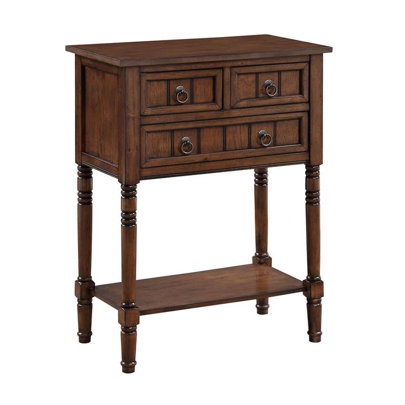 Convenience Concepts Kendra Hall Table in Cinnamon Wood Finish