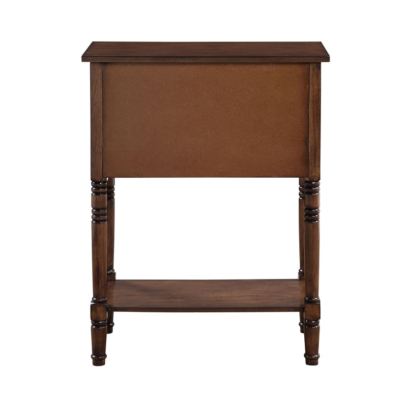 Convenience Concepts Kendra Hall Table in Cinnamon Wood Finish