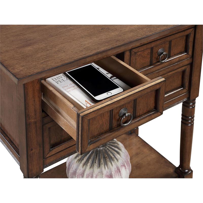 Convenience Concepts Kendra Hall Table in Cinnamon Wood Finish