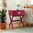 Convenience Concepts Designs2Go Landon End Table in Red Wood Finish