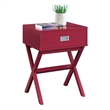 Convenience Concepts Designs2Go Landon End Table in Red Wood Finish