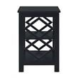 Convenience Concepts Diamond Square End Table in Black Wood Finish