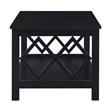 Convenience Concepts Diamond Wood Coffee Table in Black Wood Finish
