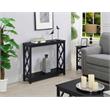 Convenience Concepts Diamond Console Table in Black Wood Finish