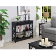 Convenience Concepts Diamond One-Drawer Console Table in Black Wood Finish