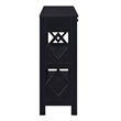 Convenience Concepts Diamond One-Drawer Console Table in Black Wood Finish