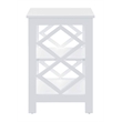 Convenience Concepts Diamond Square End Table in White Wood Finish