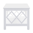 Convenience Concepts Diamond Rectangular Coffee Table in White Wood Finish