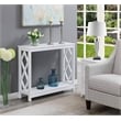 Convenience Concepts Diamond Console Table in White Wood Finish