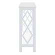 Convenience Concepts Diamond Console Table in White Wood Finish