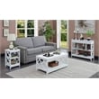 Convenience Concepts Diamond Console Table in White Wood Finish