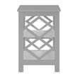 Convenience Concepts Diamond Square End Table in Gray Wood Finish
