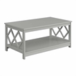 Convenience Concepts Diamond Coffee Table in Gray Wood Finish